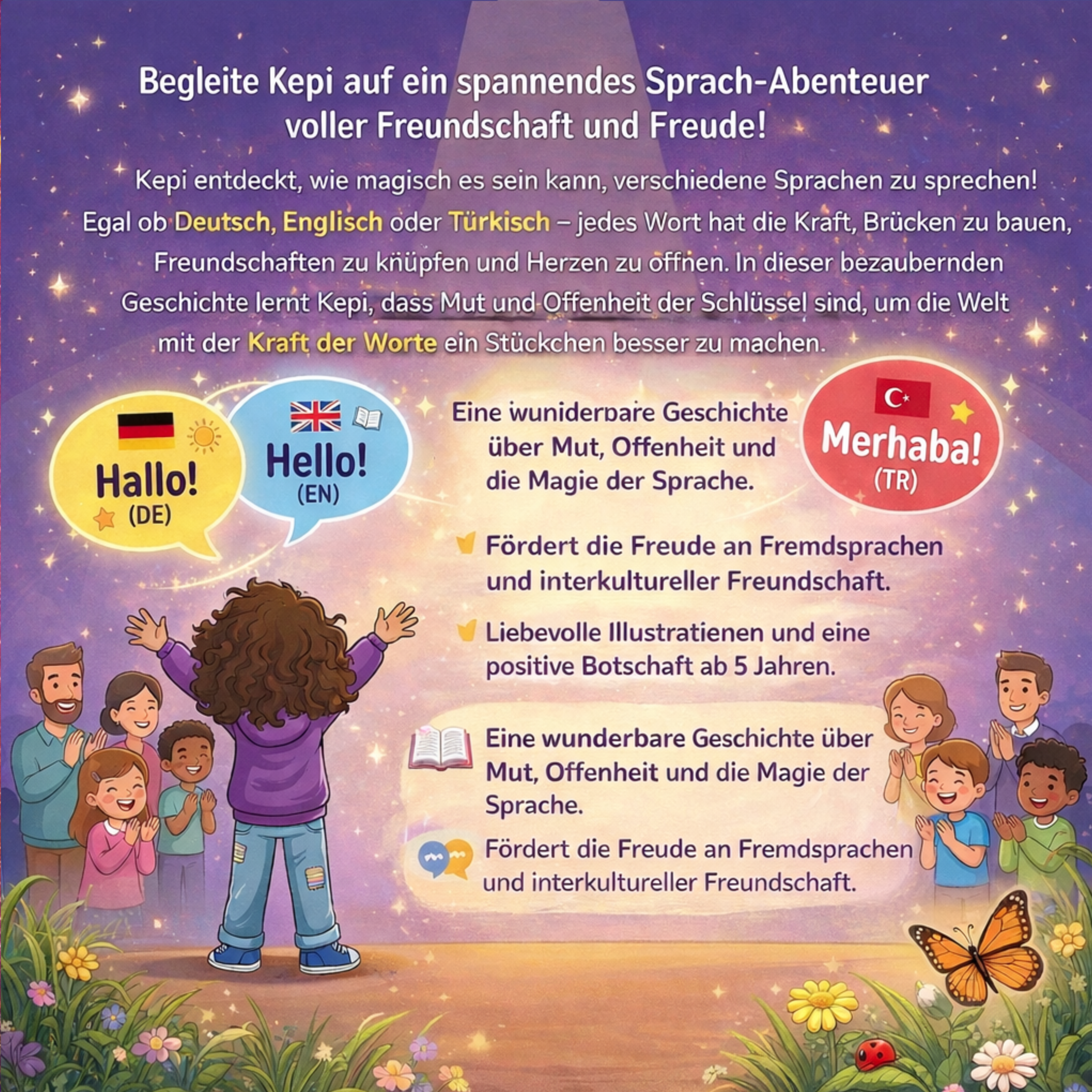 Buchcover Rückseite: Kepi und das Sprach-Wunder